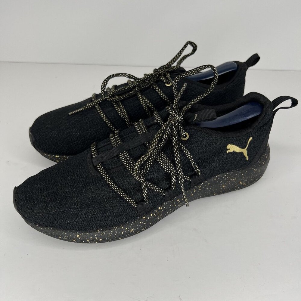 Puma Prowl Black Knit Running Shoe Womens Size 10 Fancy Cross-Trainer Sneakers